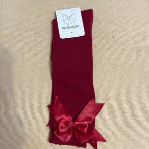 Bow Knee‎ High Stockings Socks Size 8 Shoe Size 32-35/1-4 US.